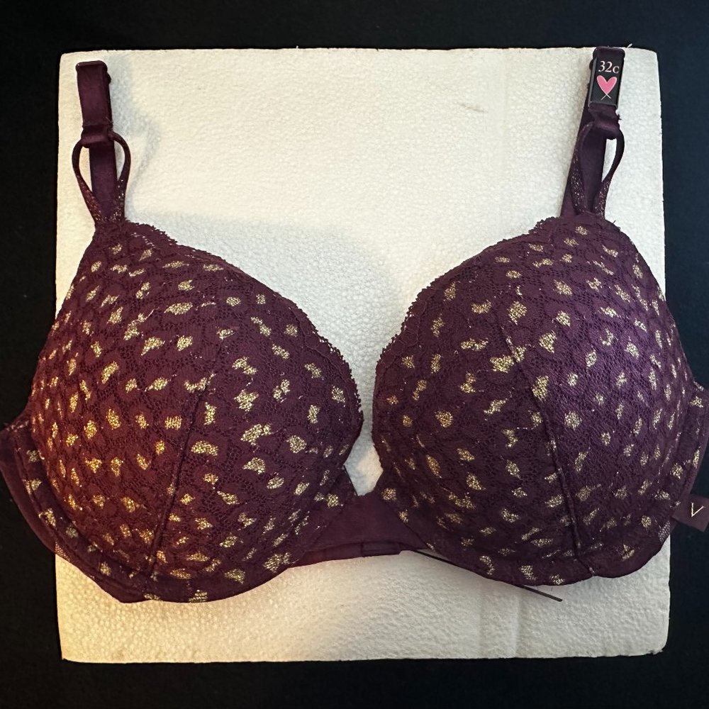 Victoria's Secret,  32C, Maroon/Gold